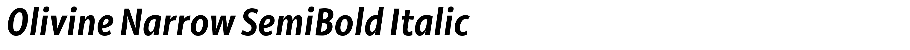 Olivine Narrow SemiBold Italic